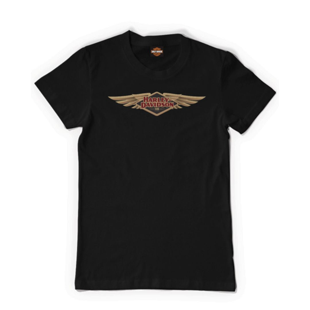 Ncvt X Harley Davidson 120th Anniversary Wings T Shirt North Coast V Twins 