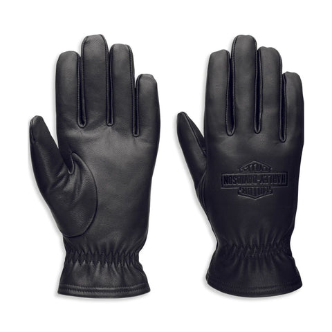 Harley-Davidson Men's Full Speed Black Leather Gloves