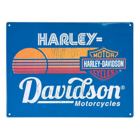 Harley-Davidson Bar & Shield Sunset Logo Tin Sign
