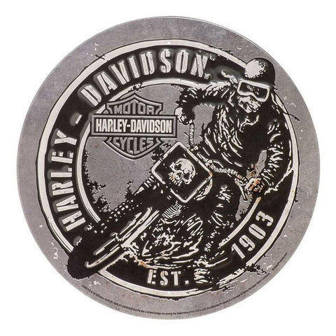 Harley-Davidson Dirt Track Racer Logo Tin Sign