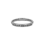 Harley-Davidson Ruthenium Plated Rope Stackable Ring