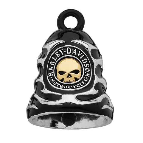 Harley-Davidson Skull & Flames Gold & Black Ride Bell