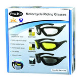 Pro-Kit 3 Pack Motorcycle Riding Glasses