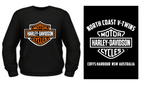 Harley-Davidson X NCVT Men's Bar & Shield Fleece Jumper - Black  - 30293967 (back print)