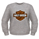 Harley-Davidson X NCVT Men's Bar & Shield Fleece Jumper, Grey, 30293968 (front)