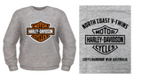 Harley-Davidson X NCVT Men's Bar & Shield Fleece Jumper, Grey, 30293968 (back print)