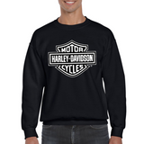 Harley-Davidson X NCVT Men's White B&S Crew Fleece (lifestyle)