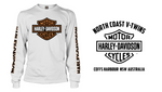 30294865 Harley-Davidson Large Bar & Shield Long Sleeve T-Shirt White_North Coast V-Twins