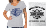Harley-Davidson Women's Grey Bar & Shield T-Shirt, 40290937 (back)