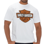 Harley-Davidson Men's White Bar & Shield T-Shirt, 40290913