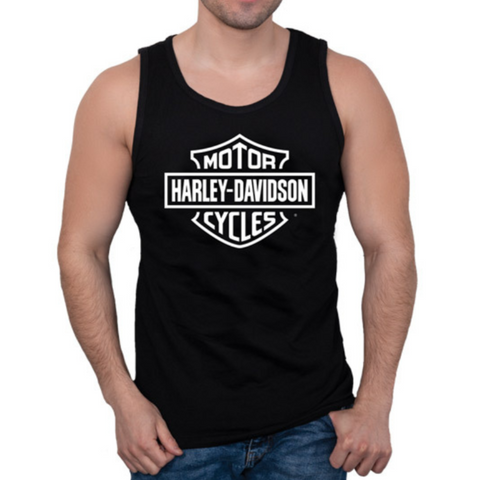 Harley-Davidson Men's White B&S Tank, 40290922.
