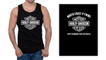 Harley-Davidson Men's White B&S Tank, 40290922. (Back)