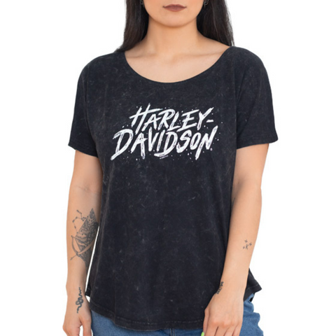 NCVT x Harley-Davidson Women's Paint Texture T-Shirt