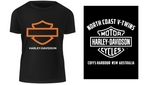 Harley-Davidson Men's Orange Outline Bar & Shield T-Shirt, 40296357 (back)