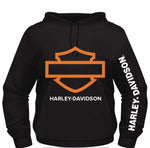 NCVT x Harley-Davidson Men's B&S Hoodie - Black/Orange Outline
