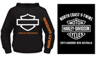 Harley-Davidson Men's White Outline Bar & Shield Hoodie, 40296363 (back)