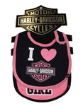 Harley-Davidson Baby Girls B&S Bib Set