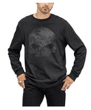 Harley-Davidson Milwaukee Map Skull Long Sleeve T-Shirt
