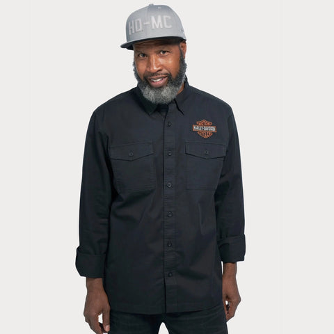 Men's Harley-Davidson Bar & Shield Shirt, Black Beauty, 96131-23VM (Lifestyle)