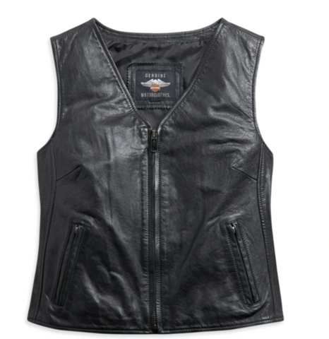 Harley-Davidson Women's Zip Front Leather Vest