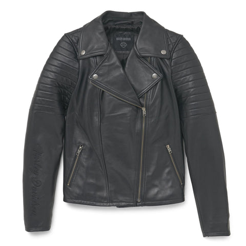 Harley-Davidson Women's Belair Leather Jacket, 97026-22VW (FRONT)