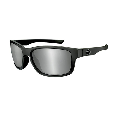 Harley-Davidson Men's Slot Bar & Shield Sunglasses - Silver Lenses/Black Frames