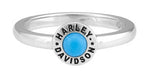 Harley-Davidson Womens Turquoise Stone Stackable Ring