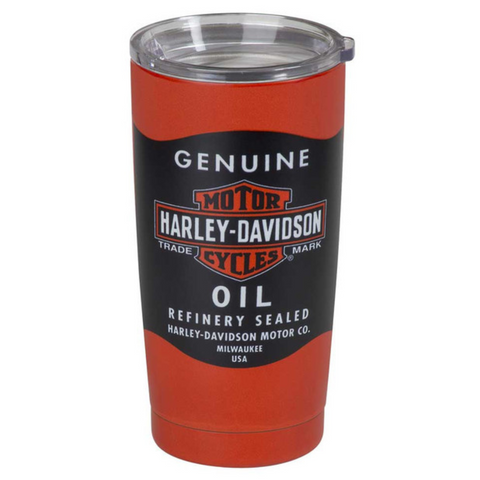 Harley-Davidson Oil Can Stainless Steel Travel Mug, Black, HDX-98630