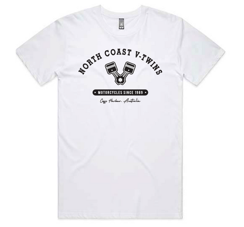 NCVT Men's Retro Short Sleeve Shop T-Shirt - White