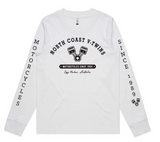 NCVT Men's Retro Long Sleeve Shop T-Shirt - White