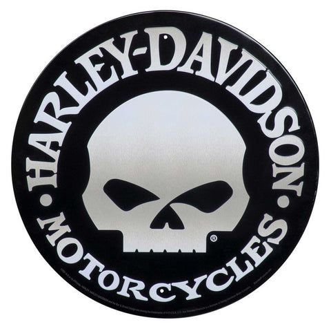 Harley-Davidson Skull Round Tin Sign - HDL-15529